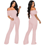 Women Sexy Off‑Shoulder Jumpsuit
