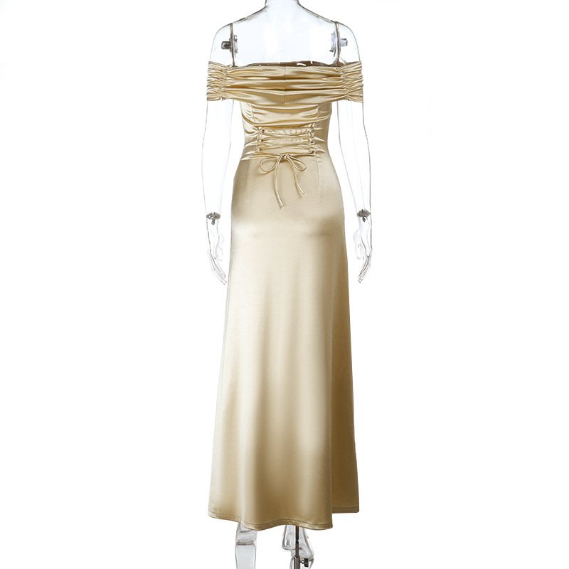 Off-Shoulder Bodycon Maxi Dress for Evening Wear