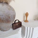 Women Square Acrylic Chain Glossy Handbag Crossbody Bag