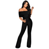 Women Sexy Off‑Shoulder Jumpsuit