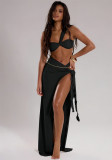 Women's Sexy Fashionable Bandeau Bikini Two-Piece Swimsuit Three-Piece Beach Set