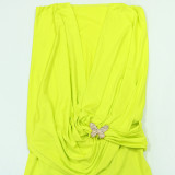 Women Summer‑Fall Sleeveless Bubble Draped Neck 7/8 Length Jumpsuit