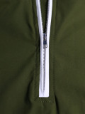 Women's Casual Hooded Zip-Up Long-Sleeve Top with Jogger Cargo Pants Two-Piece Set