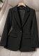 Women Casual Black Elegant Fall Blazer Top