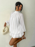 Fall/Winter Women's Fashionable Slim-Fit Solid Long-Sleeve Mini Dress
