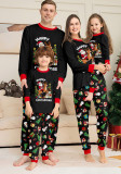 Christmas Family Wear Printed Long Sleeve Top And Long Pants Pajama Two Piece Set