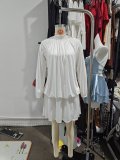 Fall/Winter Women's Fashionable Slim-Fit Solid Long-Sleeve Mini Dress