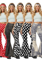 Women Fall Winter Casual Stretchy Bell Bottom Pants With Headband Women Fall Winter Casual Stretchy Bell Bottom Pants With Headband