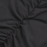 Women's Sexy Lace-Up Mesh Ruched Jumpsuit