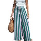 Women's Casual Striped Wide-Leg Pants