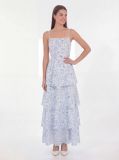 Women Spring Summer Bow Floral Holidays Printed Dress