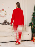 Women's Christmas Family Matching Long-Sleeve Striped Pajama Set