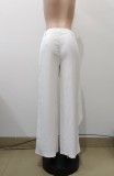 Women's Spring High-Waisted Casual Asymmetrical Slim-Fit Straight-Leg Pants