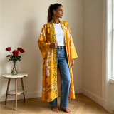 Women Floral Robe Cover‑Up