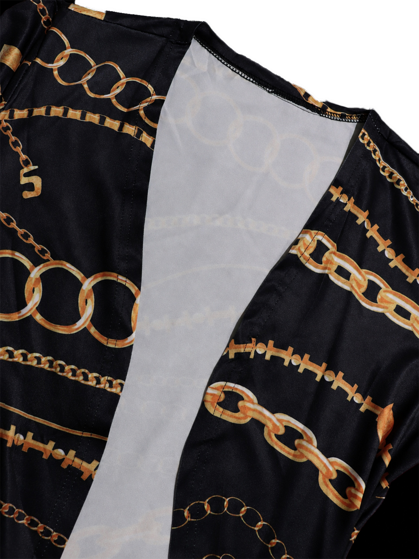 Printed Long-Sleeve Jacket & Tight-Fitting Pants Two-Piece Set