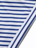 Summer Women's Casual Striped Turndown-Collar Short-Sleeve Top with Shorts Two-Piece Set