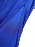 Plus Size Women's Sexy Slit Strap Dress Low Back Lace-Up Evening Gown