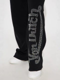 Women Beaded Hoodie And Wide Leg Sweatpants Two Piece Set