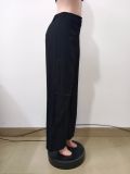 Women's Spring High-Waisted Casual Asymmetrical Slim-Fit Straight-Leg Pants