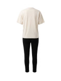 Women's Casual Printed Loose-Fit Short-Sleeve T-Shirt with Tight-Fitting Basic Pants Two-Piece Set