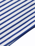 Summer Women's Casual Striped Turndown-Collar Short-Sleeve Top with Shorts Two-Piece Set