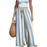 Women's Casual Striped Wide-Leg Pants