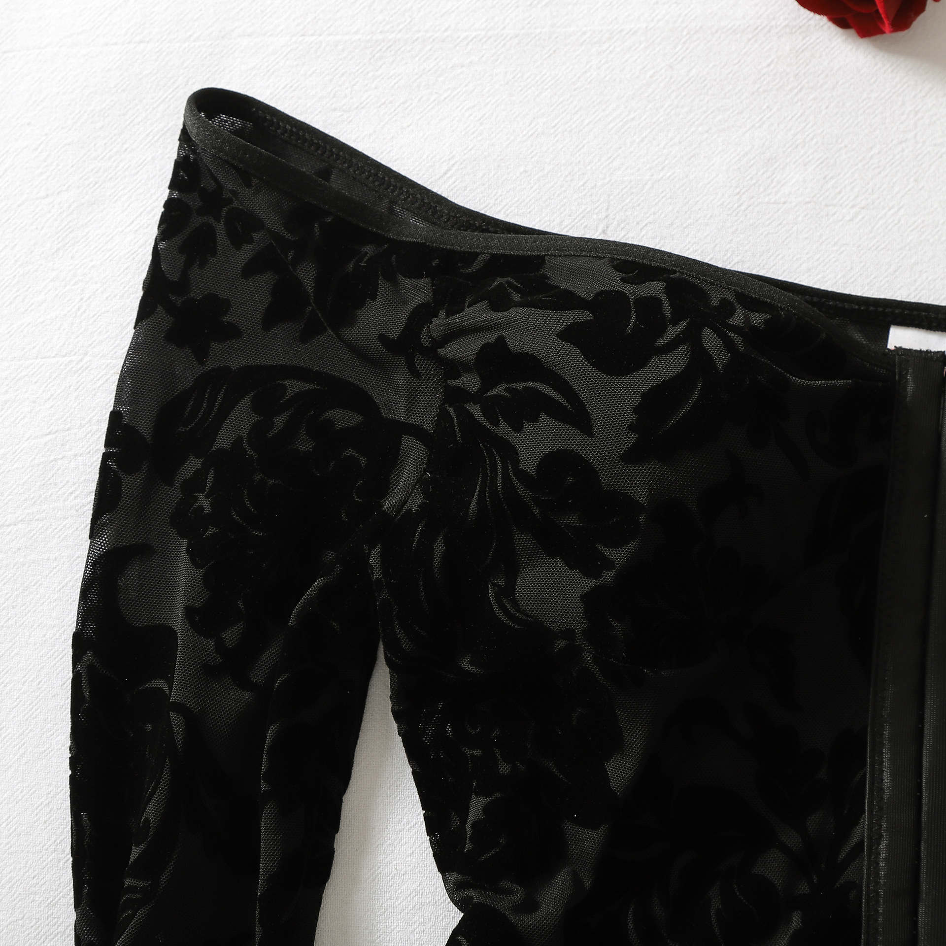 Off-Shoulder Long Sleeve Open-Crotch Shapewear Bodysuit