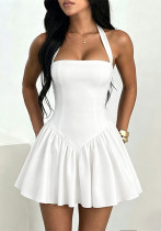 Women's Sexy Slim Waist Slim Fit Halter Neck A-Line Mini Dress Women's Sexy Slim Waist Slim Fit Halter Neck A-Line Mini Dress