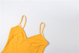 Women Summer V‑Neck Tank Top And Shorts Casual Two Piece Set