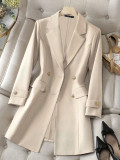 Women Button Long Sleeve Elegant Blazer