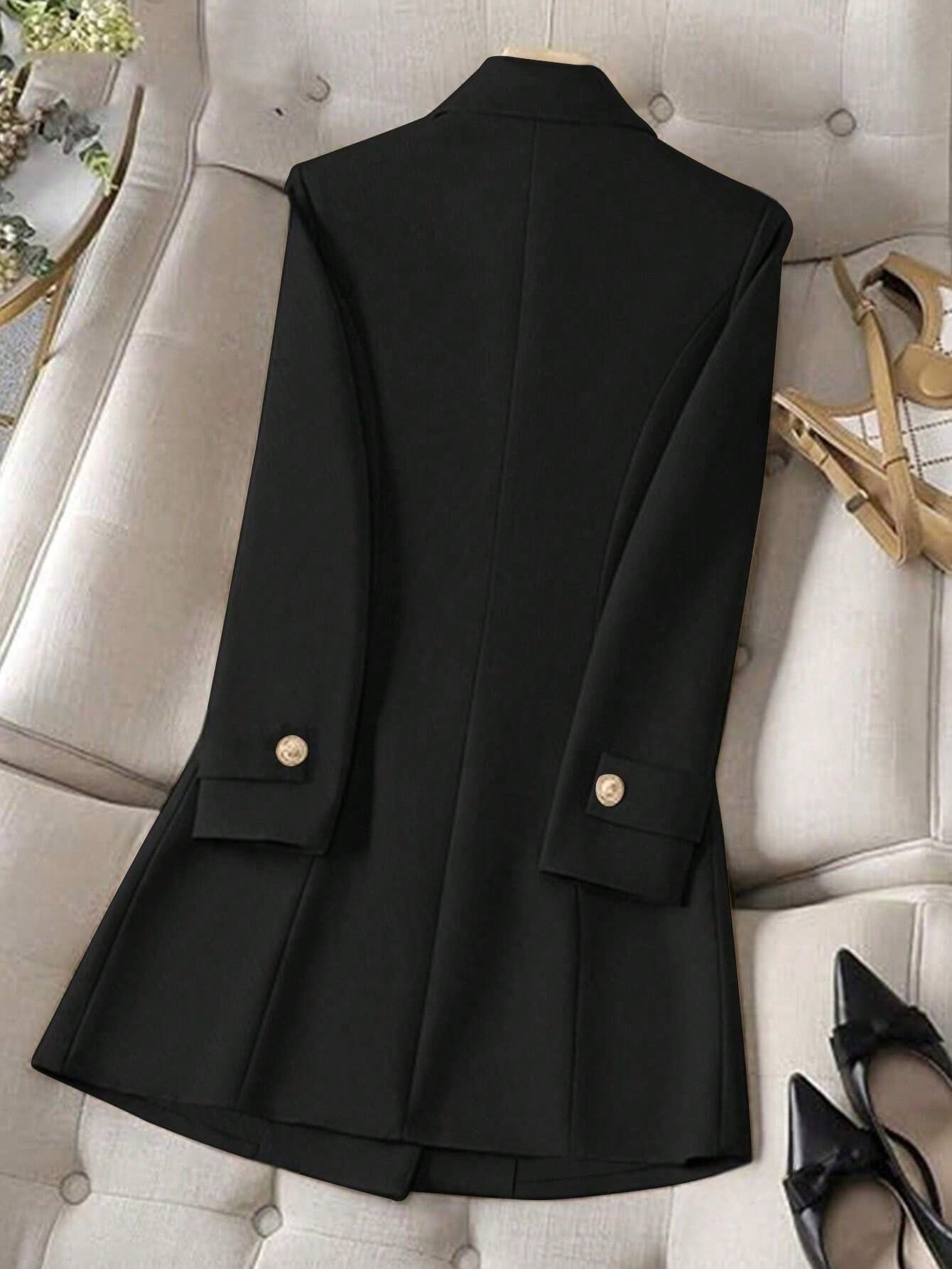 Button Long Sleeve Blazer