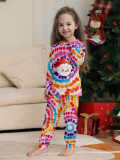 Christmas Family Wear Printed Long Sleeve Top And Long Pants Pajama Two Piece Set