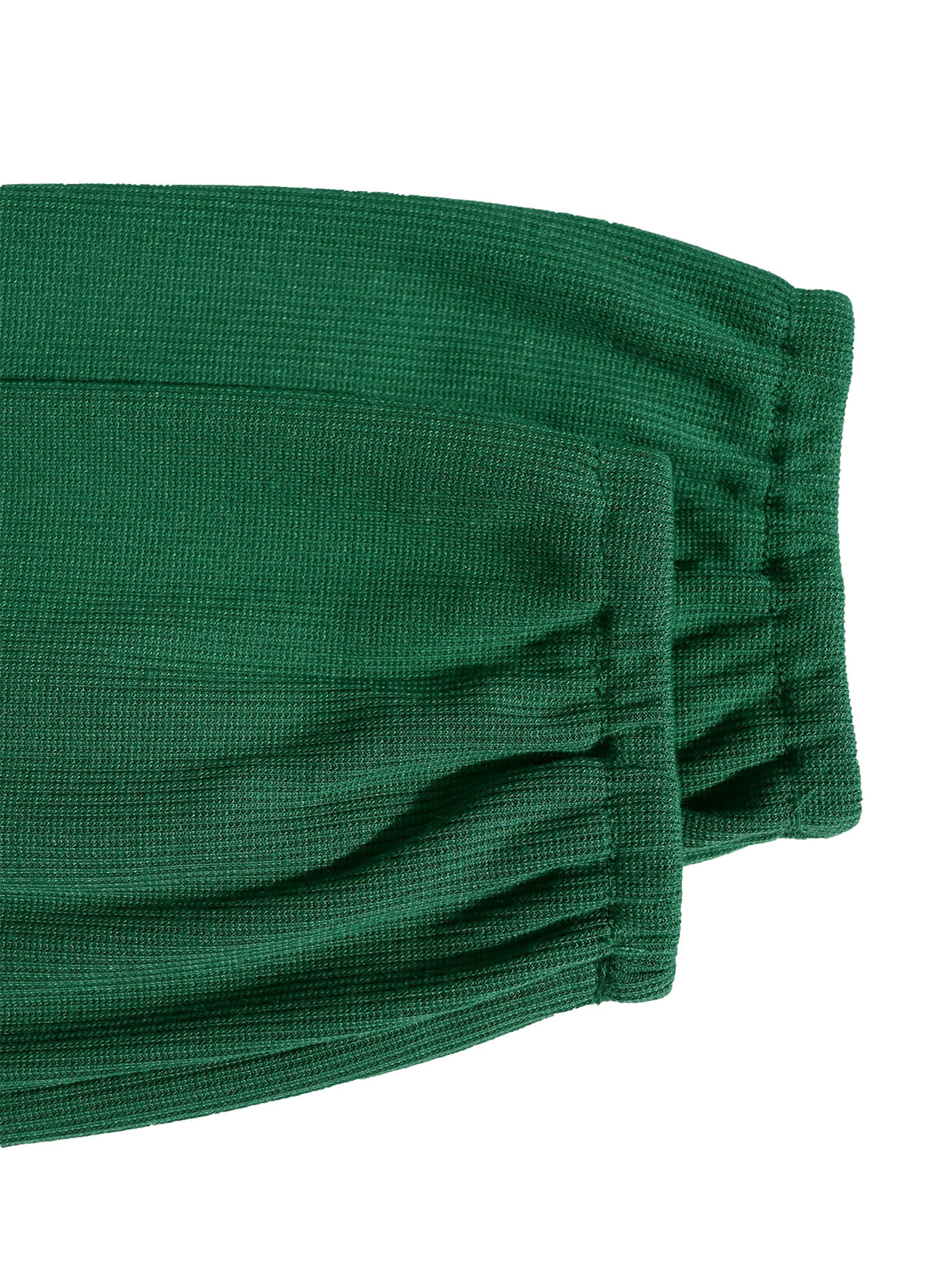 Long Sleeve Ribbed Lantern Sleeve Smocked Dress