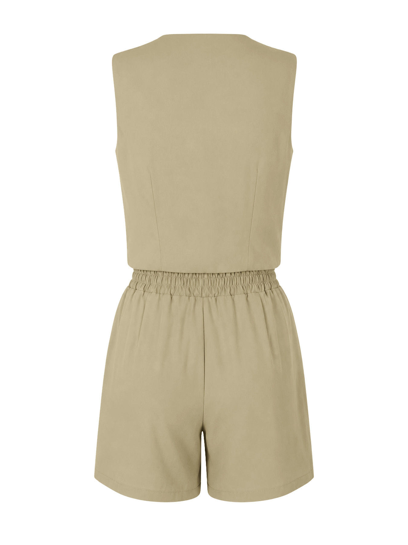 Lace-Up Sleeveless Top & Shorts Two-Piece Set