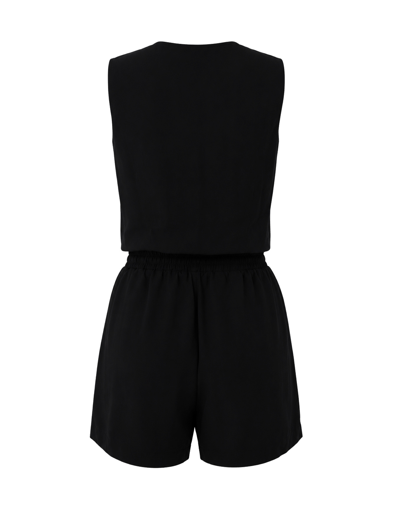 Lace-Up Sleeveless Top & Shorts Two-Piece Set