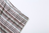 Women Summer Striped Sexy Strapless Off‑Shoulder Short Sleeve Top And Shorts Two Piece Set