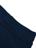 Women Casual Drawstring Color Block Long Sleeve Top And Long Pants Two Piece Set