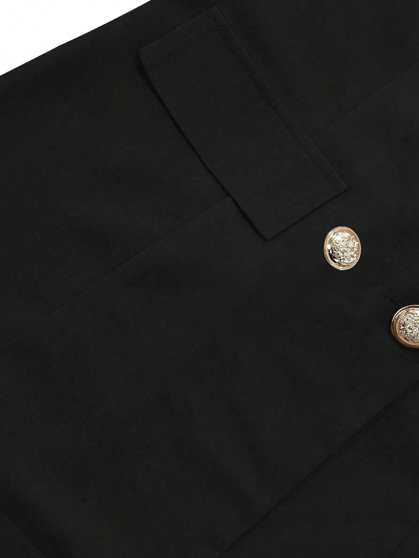 Button Long Sleeve Blazer