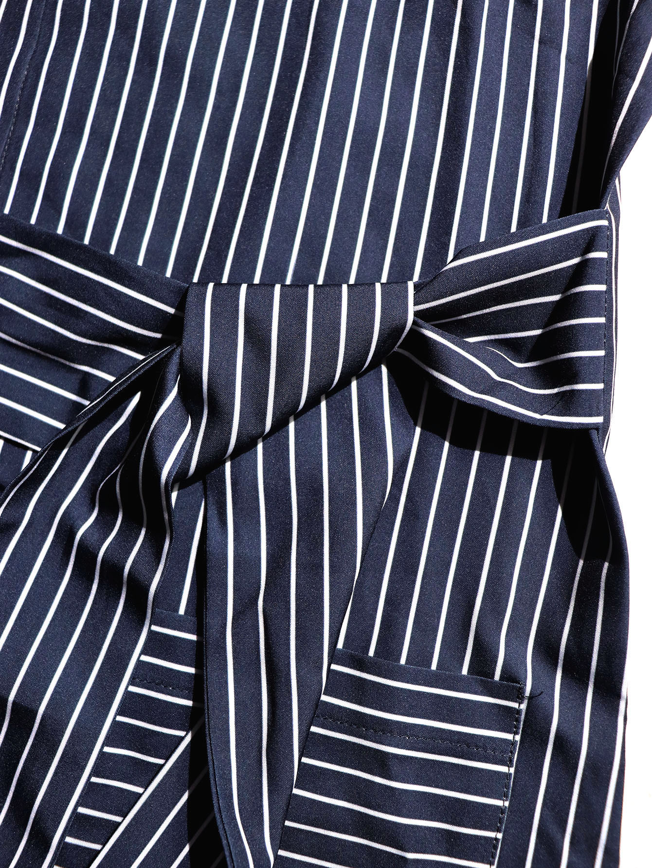 Long Sleeve Turndown Collar Tie Maxi Dress