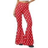 Women Fall Winter Casual Stretchy Bell Bottom Pants With Headband