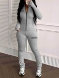 Women Fall Long Sleeve Top And Pant Two Piece Set