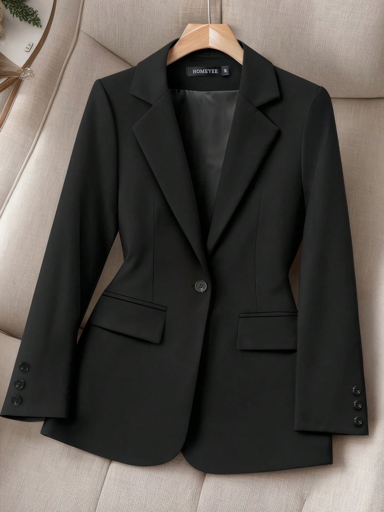 Black Blazer Top for Fall