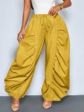 Women Casual Ruched Lantern Jogger Pants