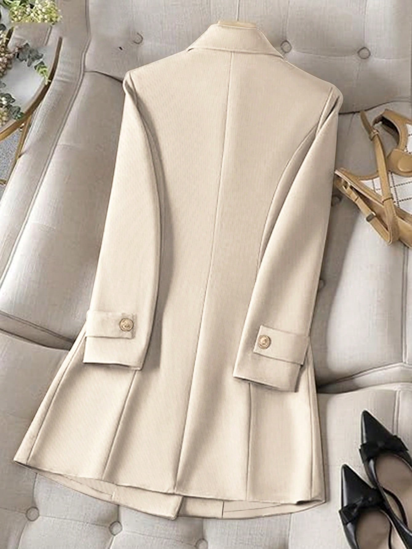 Button Long Sleeve Blazer
