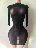 Women's Thin High Stretch See-Through Tight-Fitting Dress Lingerie