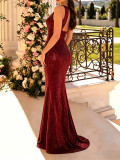 Women Summer Backless Sleeveless Evening Dress