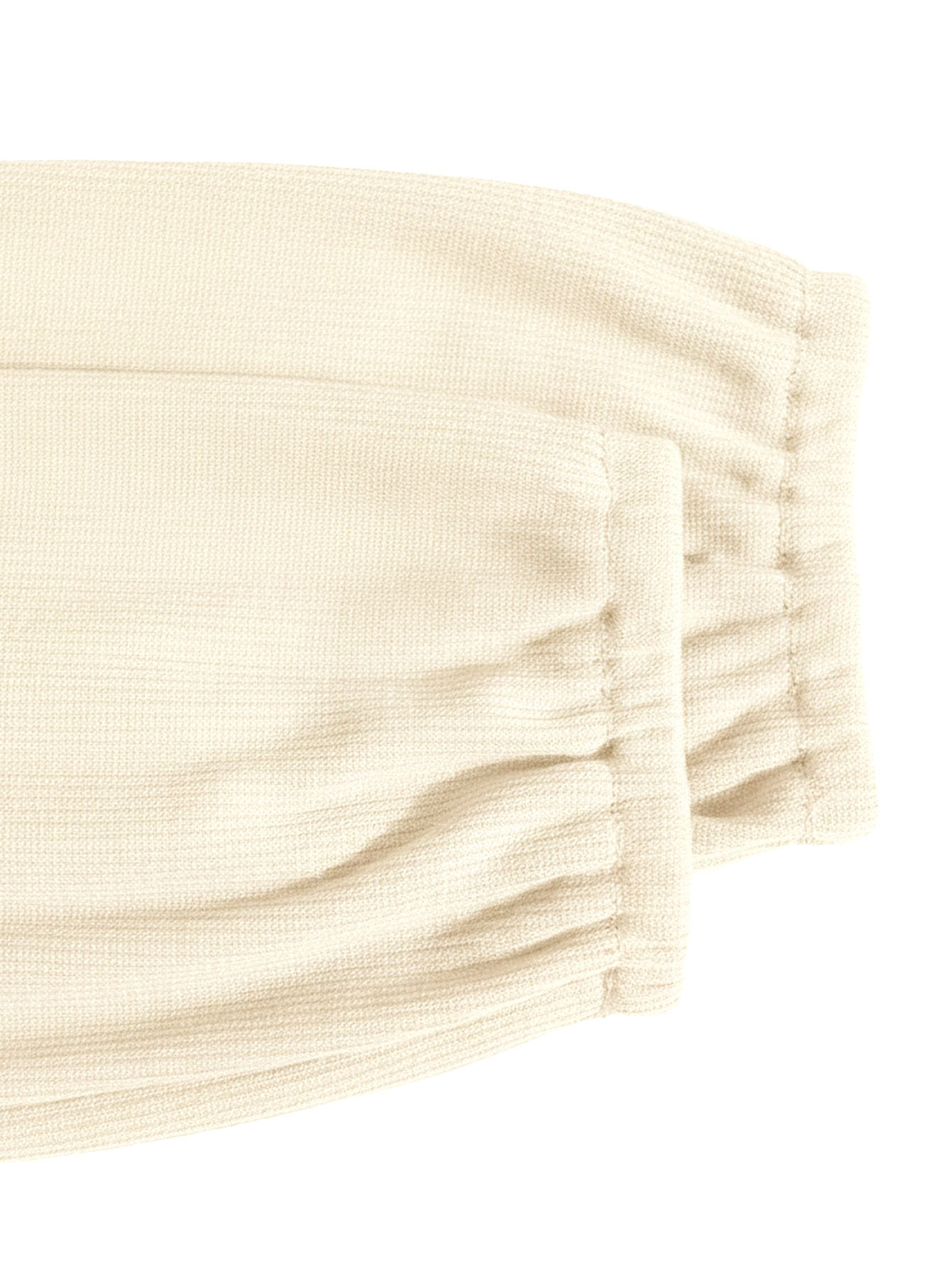 Long Sleeve Ribbed Lantern Sleeve Smocked Dress