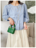 Women's Summer Jelly Mini Bag, Kids' Bag Diamond-Quilted PVC Pearl Crossbody Bag