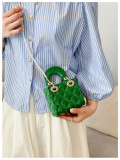 Women's Summer Jelly Mini Bag, Kids' Bag Diamond-Quilted PVC Pearl Crossbody Bag