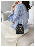 Women's Summer Jelly Mini Bag, Kids' Bag Diamond-Quilted PVC Pearl Crossbody Bag